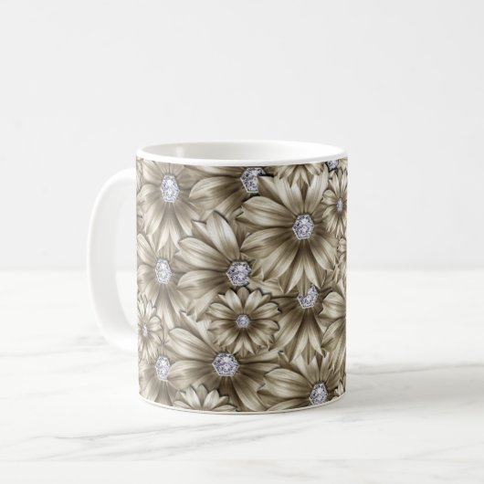 Diamond Blume Kaffeegenuss Tasse (Vorderseite Links)