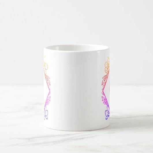 Diamond Botanical Monogram Coffee Mug |Personalize Kaffeetasse (Mittel)