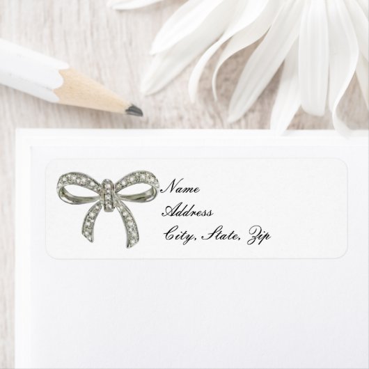 Diamond Bow Address Labels (Insitu)