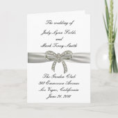Diamond Bow Wedding Program Card Programm (Vorderseite)