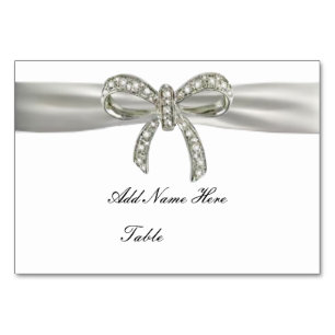 Diamond Bow Wedding Table Platzkarte Tischnummer