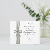 Diamond Bow Wedding Trauzeugin Card Einladung (Stehend Vorderseite)
