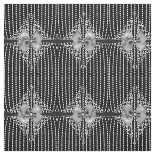 Diamond Bows Elegant Goth Muster Fabric Stoff (Muster)