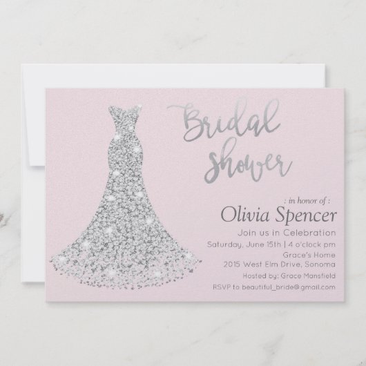 Diamond Bridal Dusche Einladung (Vorderseite)