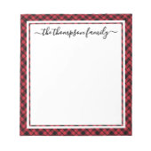 Diamond Buffalo Karierter Skriptfamilie Notizblock (Vorderseite)