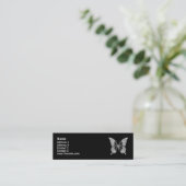 Diamond Butterfly Mini Business Card Visitenkarte (Stehend Vorderseite)