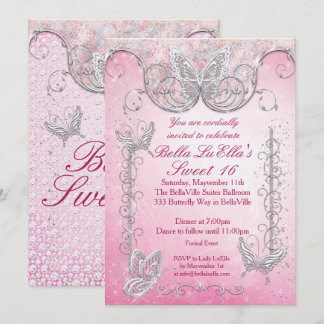 Diamond-Butterfly-Party Einladungen
