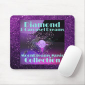 Diamond & Carousel Dreams Lila Imitate Glitzer Mousepad (Mit Mouse)
