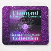 Diamond & Carousel Dreams Lila Imitate Glitzer Mousepad (Vorne)