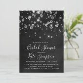 Diamond Chalkboard Bridal Dusche Einladung (Stehend Vorderseite)