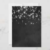 Diamond Chalkboard Hochzeitsfeier Einladung (Rückseite)