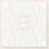 Diamond Champagne Glass Happy New Year Silver Gold Glasuntersetzer (Rückseite)