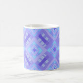 Diamond Check Patchwork - Lavendel Türkis 1 Kaffeetasse (Mittel)