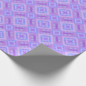 Diamond Check Patchwork - Lila Blau 1 Geschenkpapier (Ecke)