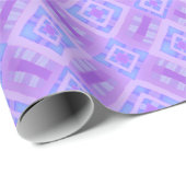 Diamond Check Patchwork - Lila Blau 1 Geschenkpapier (Rolleneckpunkt)