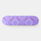 Diamond Check Patchwork - Lila Blau 1 Skateboard (Horizontal)