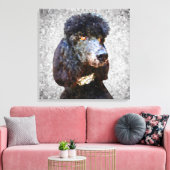 Diamond Collar Black Poodle Leinwanddruck (Insitu (Wohnzimmer))