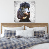 Diamond Collar Black Poodle Leinwanddruck (Insitu (Schlafzimmer))
