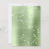 Diamond Confetti Mint Satin Foil Ombre Einladung (Rückseite)