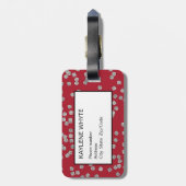 Diamond Confetti Personalisierte Gepäckmarke Gepäckanhänger (Rückseite vertikal)