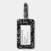 Diamond Confetti Personalisierte Gepäckmarke Gepäckanhänger (Rückseite vertikal)