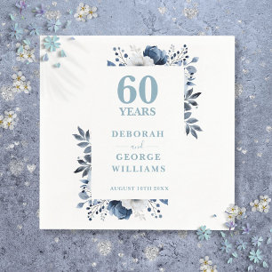 Diamond Country Floral 60. Hochzeitstag  Serviette
