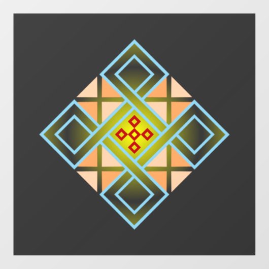 Diamond Crosses Fensteraufkleber (Blatt)