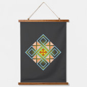 Diamond Crosses Wandteppich Mit Holzrahmen (Vorderseite)