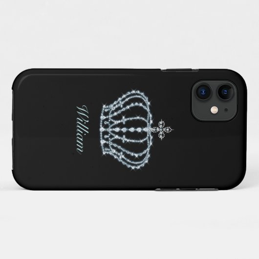 Diamond Crown - iPhone Case mit individualisierbar (Rückseite (Horizontal))