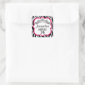 Diamond Crown Zebra Fuchsia Stickers (Tasche)