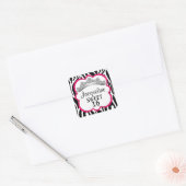 Diamond Crown Zebra Fuchsia Stickers (Umschlag)