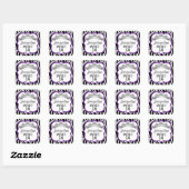 Diamond Crown Zebra Purple Stickers (Blatt)