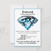 Diamond Crystal Meaning Card Einladung (Vorderseite)