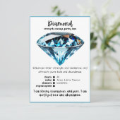 Diamond Crystal Meaning Card Einladung (Stehend Vorderseite)