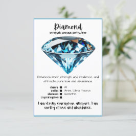 Diamond Crystal Meaning Card Einladung