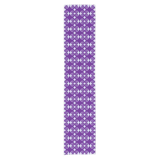 Diamond Curl Pattern Kurzer Tischläufer (Vorderseite)