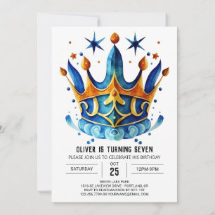 Diamond Custom Prince Crown Geburtstag Einladung