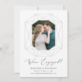 Diamond Cut Foto Verlobung Ankündigung (Vorderseite)