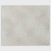 Diamond Cut Foxier Gold Silver Gray VIP Linde Geschenkpapier (Flach)