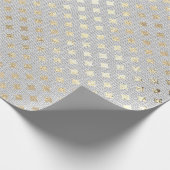 Diamond Cut Foxier Gold Silver Gray VIP Linde Geschenkpapier (Ecke)