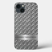 Diamond Cut Metal Plate Case-Mate iPhone Hülle (Rückseite)