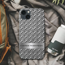 Diamond Cut Metal Plate Case-Mate iPhone Hülle