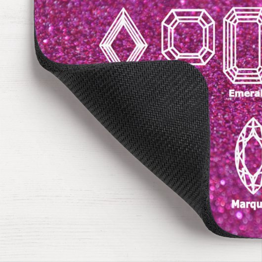 Diamond Cuts_Glitzer_violet Mousepad (Ecke)