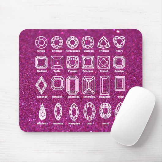 Diamond Cuts_Glitzer_violet Mousepad (Mit Mouse)