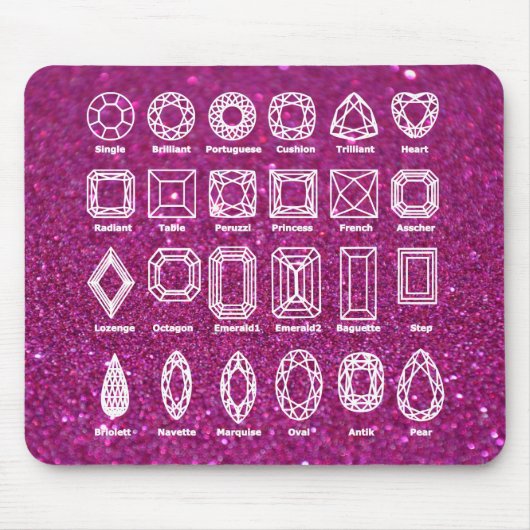 Diamond Cuts_Glitzer_violet Mousepad (Vorne)