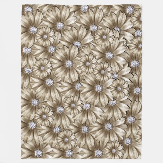 Diamond Daisies Fleecedecke (Vorderseite)