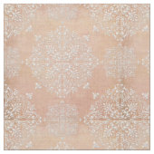 Diamond Damask Lace Peach Material Stoff (Nahaufnahme)