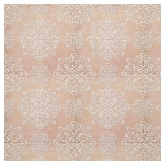 Diamond Damask Lace Peach Material Stoff (Muster)