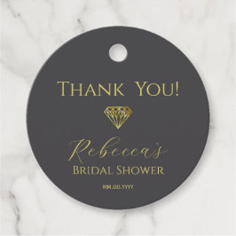 Diamond Danke Brautparty Favor Tag Geschenkanhänger
