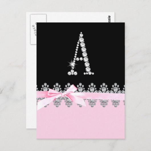 Diamond Delilah Initial:A Postkarte (Vorne/Hinten)
